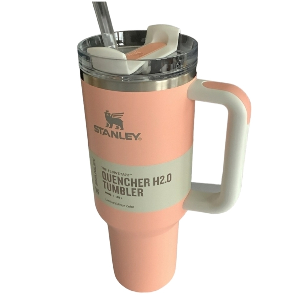 Stanley 40oz Stainless Steel Quencher Tumbler Peach Colorblock